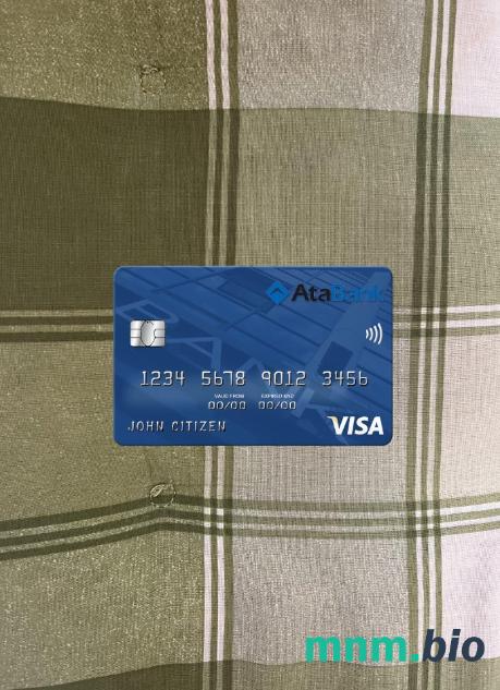 Azerbaijan ATA bank wygląd zdjęcia karty wizowej skan PSD + zdjęcie